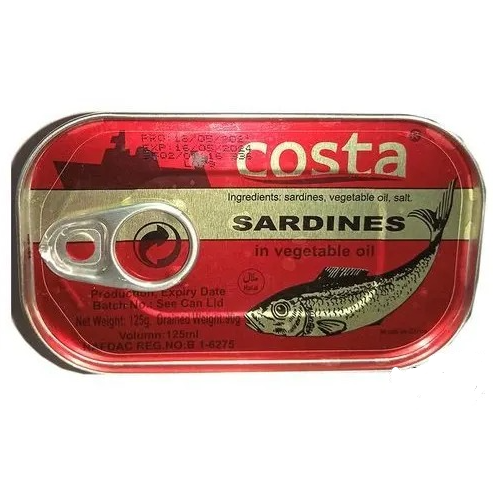 Costa Sardines 125g x 50